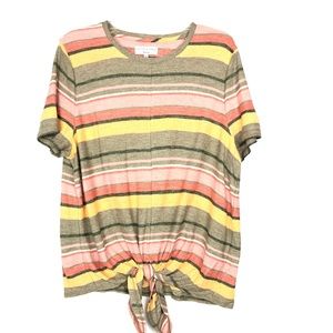 Madewell |Modern Plus Size Tie Front Kieran Stripe